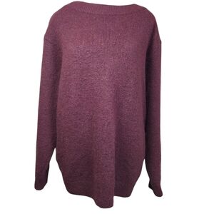 Joe Fresh Women's Plum Crew Neck Wool Blend Sweater Size 1X
